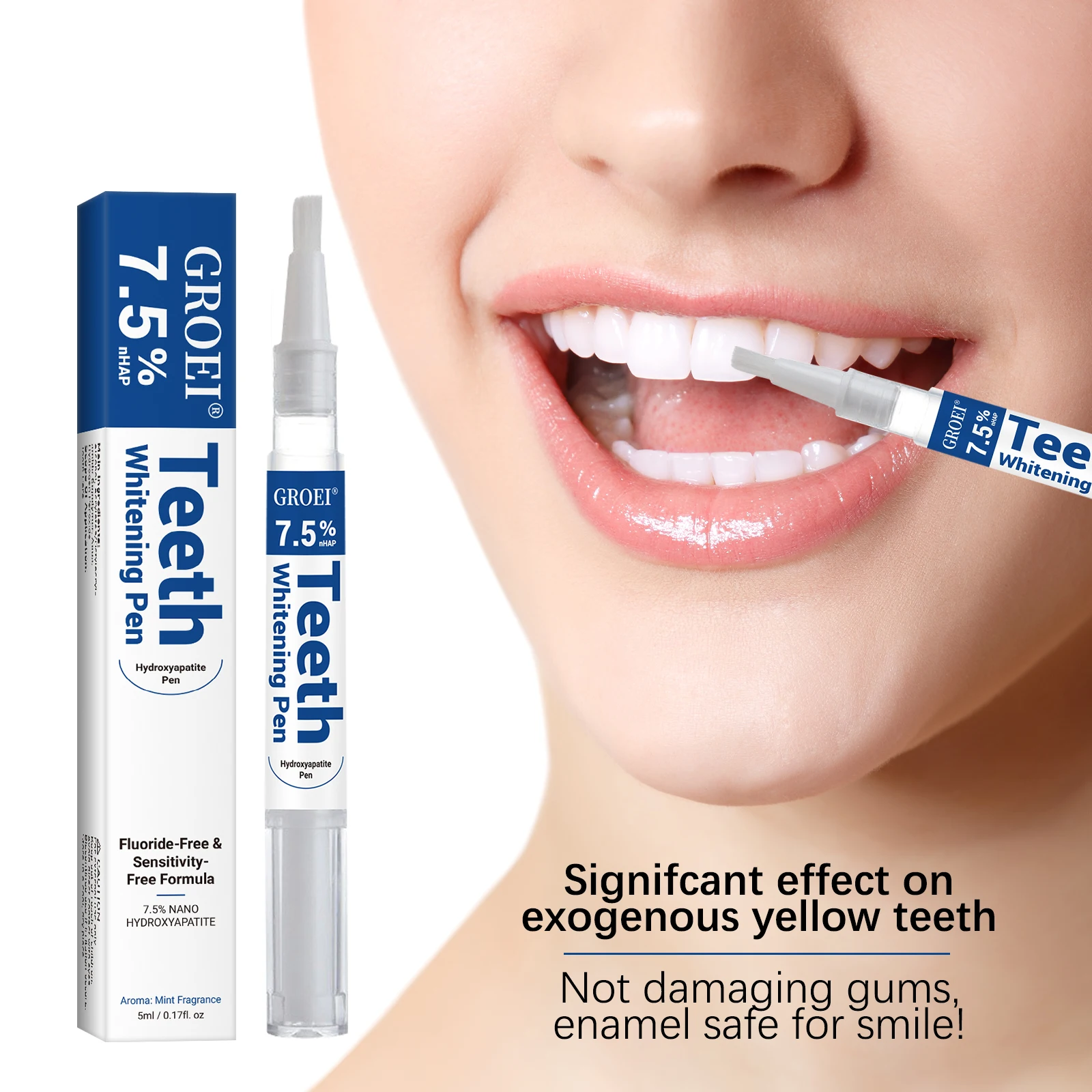 Teeth Whitening With Peroxide - Stylo de blanchiment des dents hydroxypatite,
