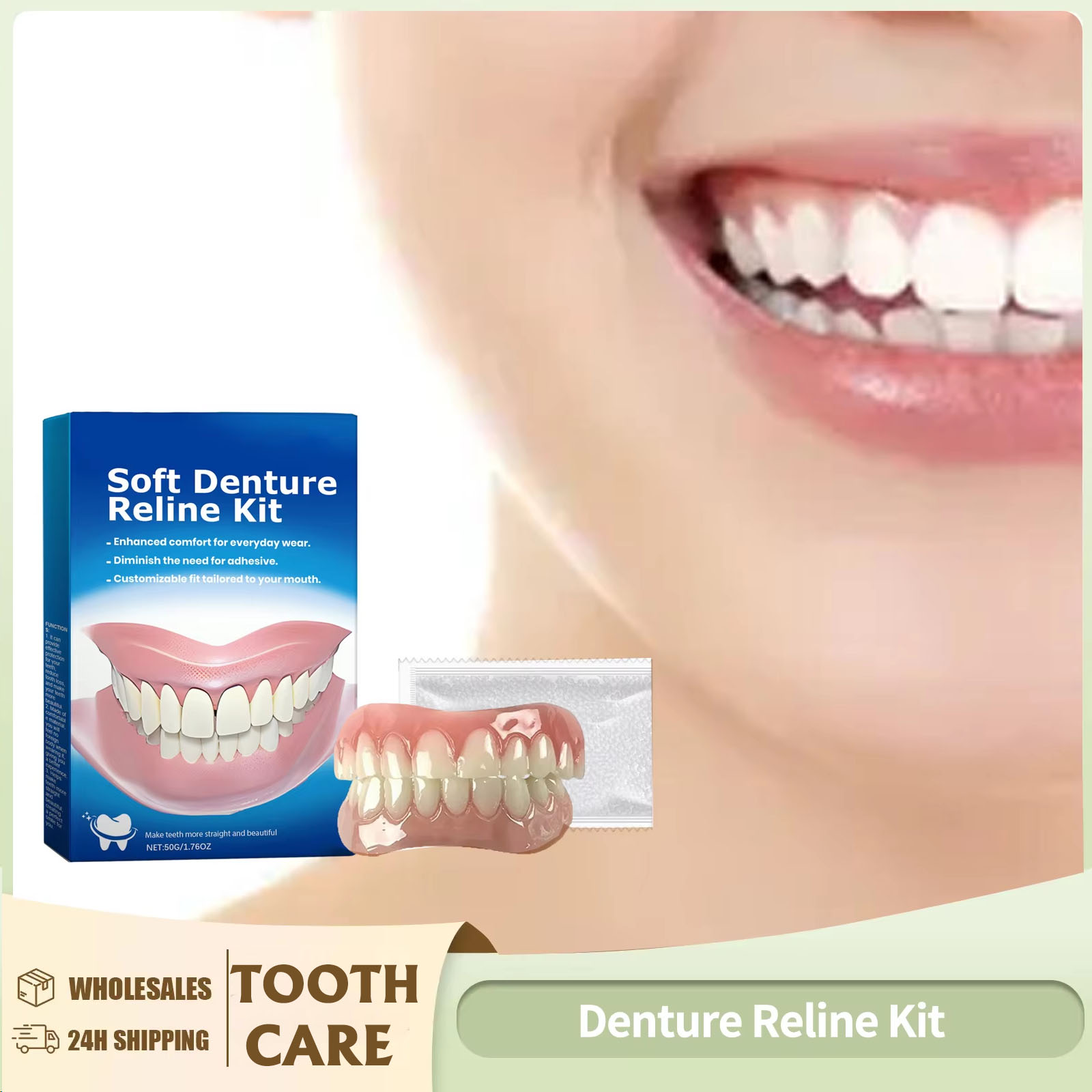 Teeth Whitening With Braces - Kit de relonction de prothèse dentaire,