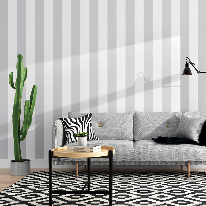 Papier peint moderne à rayures - Whitening Strip 3D avis et prix